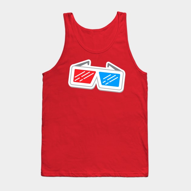 3D Glasses Tank Top by SummerEmoji